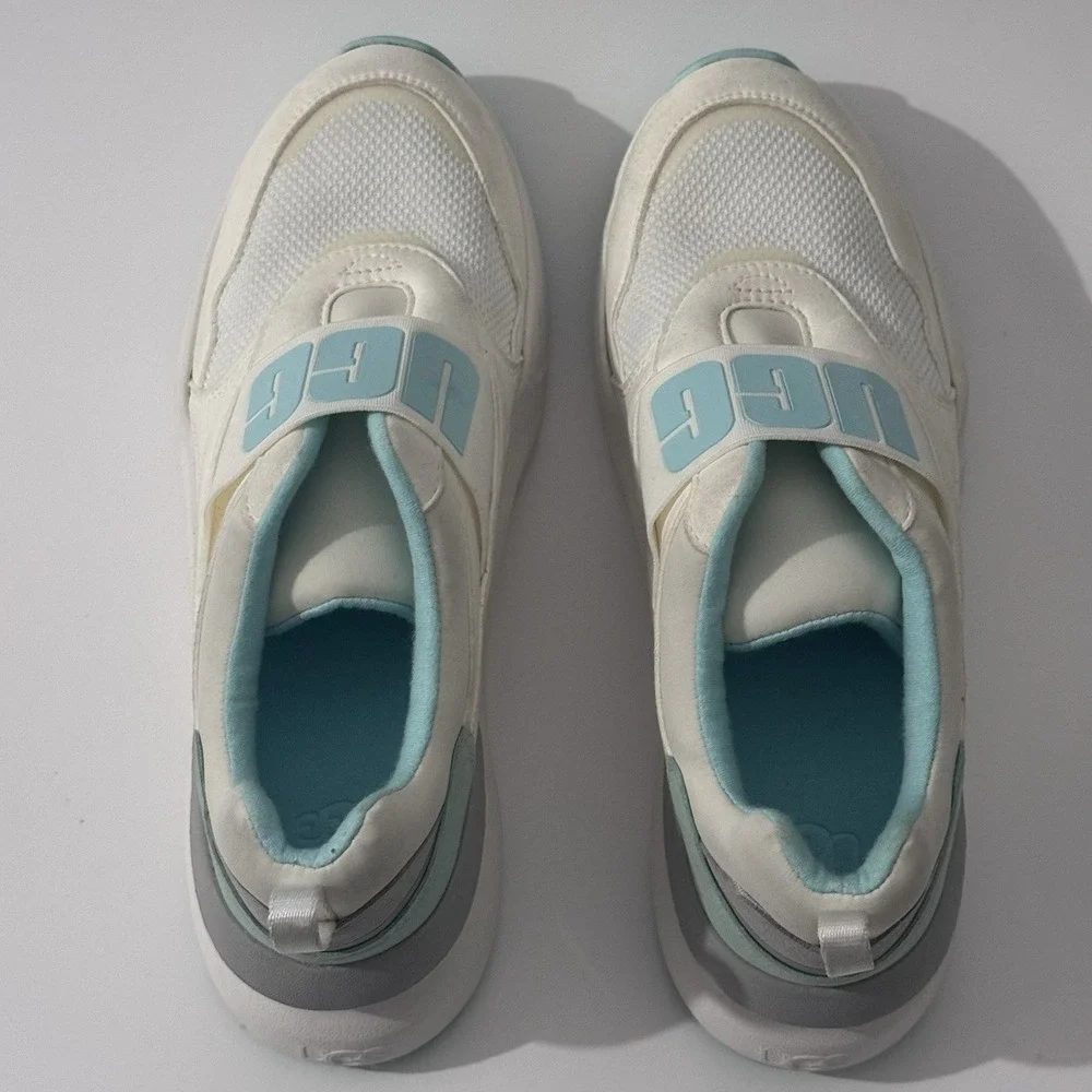 Women's UGG La Flex Sneakers Shoes White Sky Teal WMNS Size 7.5